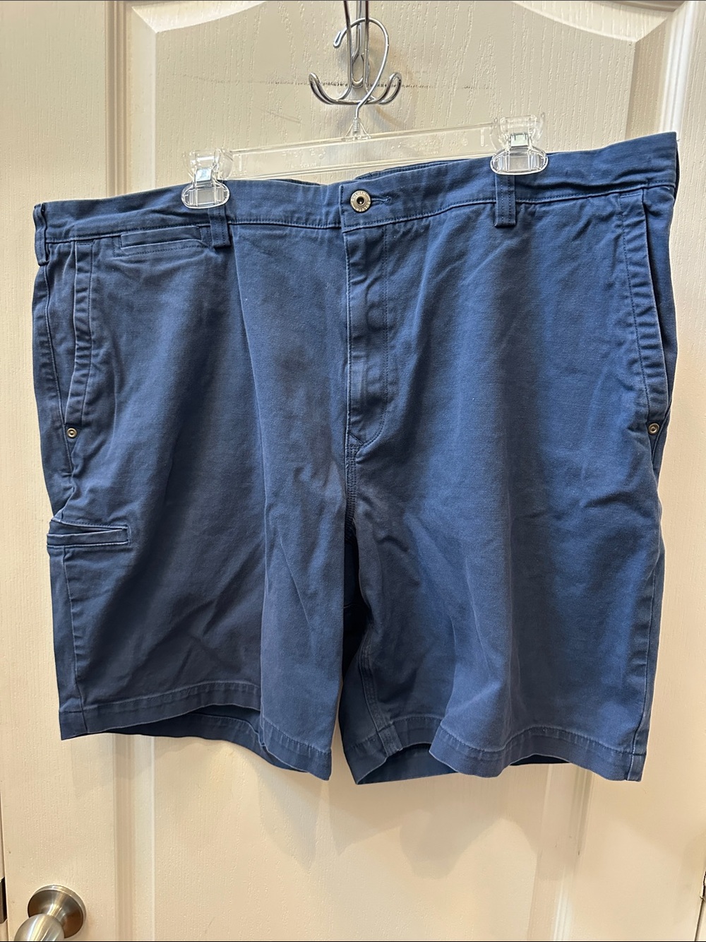 Duluth Trading Co Blue Workwear Flat-Front Shorts